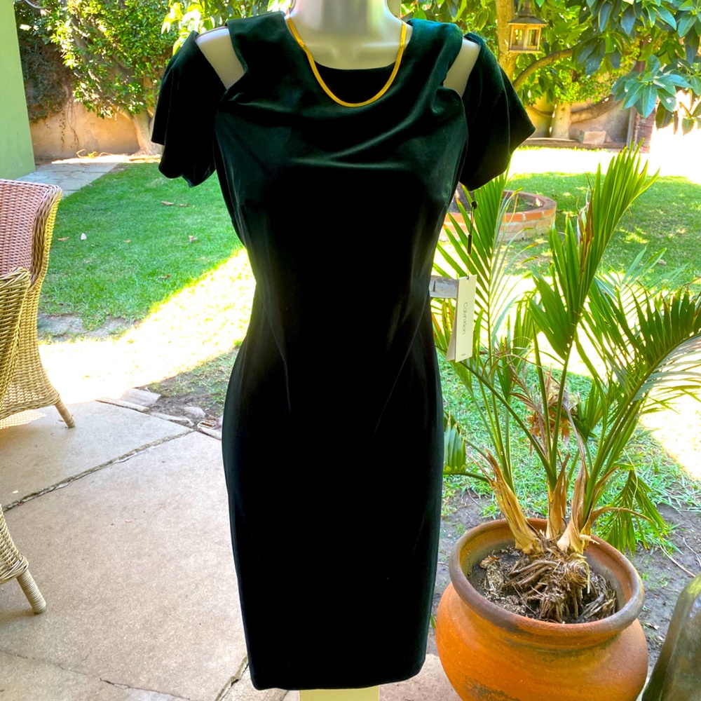 Calvin Klein velvet cocktail dress